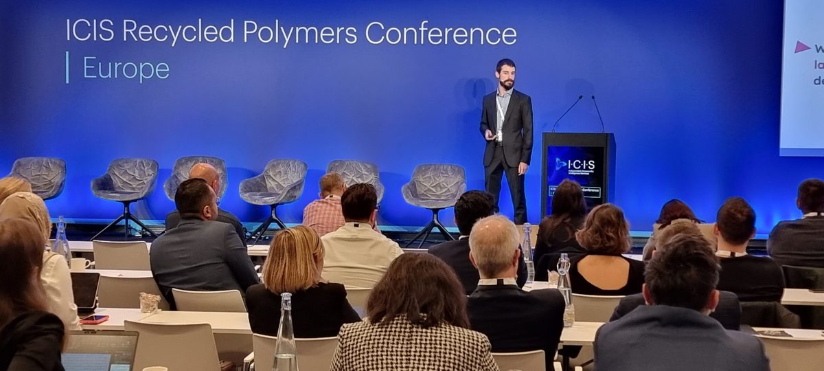Gaspard speaking at the ICIS Recycled Polymers Conference Europe